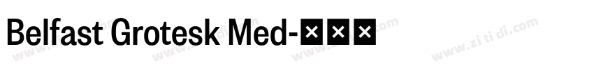 Belfast Grotesk Med字体转换